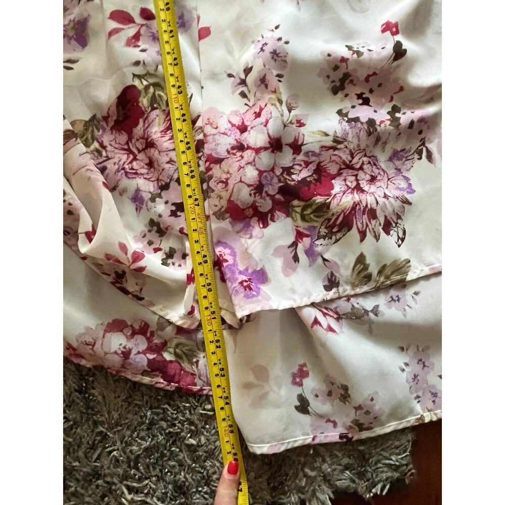 NEW Miss Avenue Beige Floral Print, Backless Cut-Out , Flowy, Lined Maxi Dress L - Picture 12 of 12
